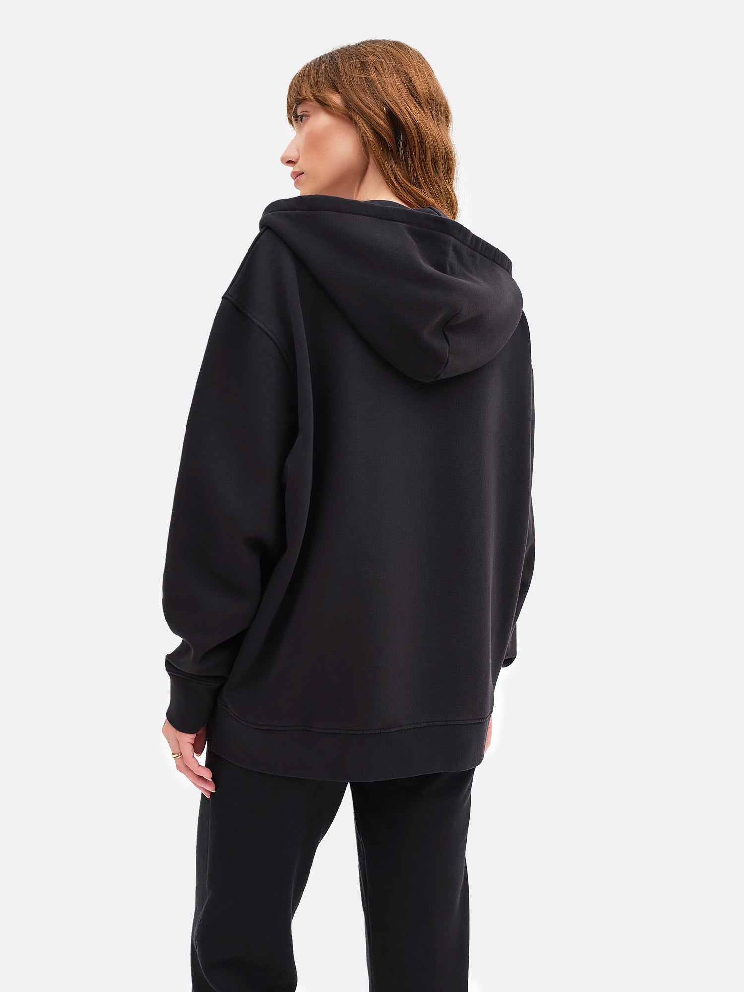 Organic Fleece Oversized Zip Hoodie