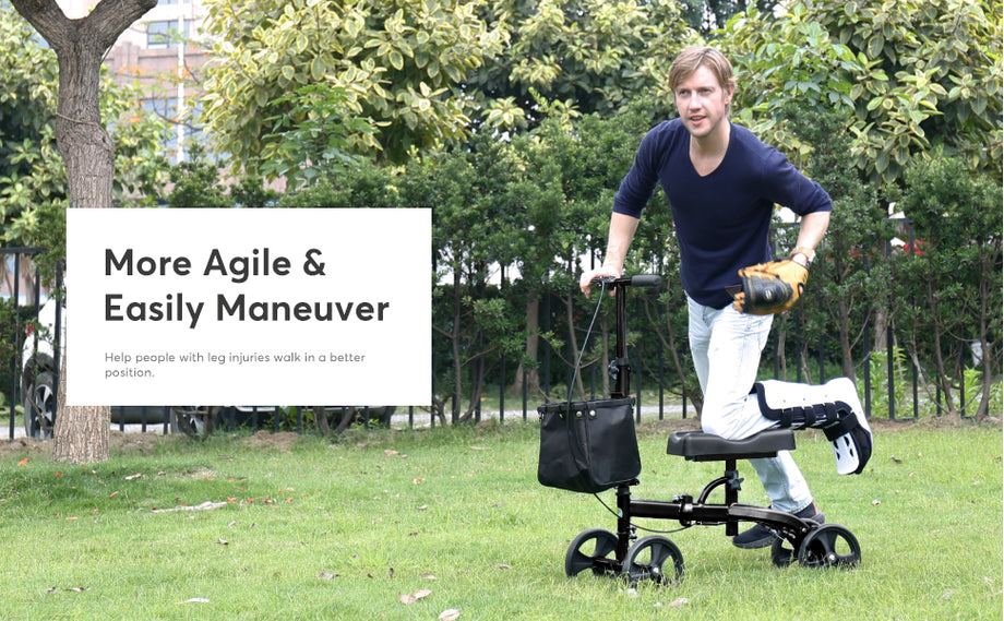 Economy Knee Walker Scooter-Black