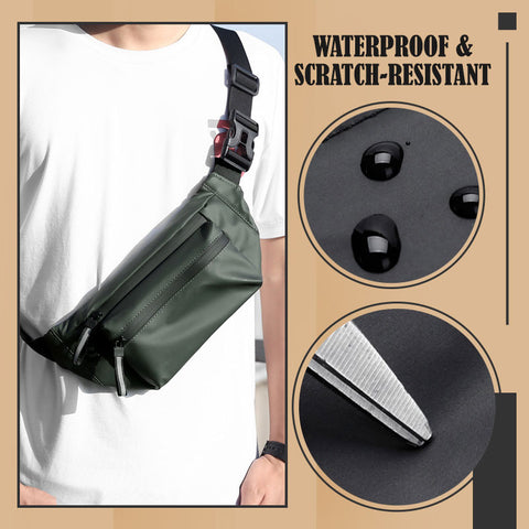 Personalized Waterproof Waist Bag Men Fanny Pack Fashion Chest Pack Outdoor Sports Crossbody Bag Casual Travel Male Belt Bag Hip metal tool chest