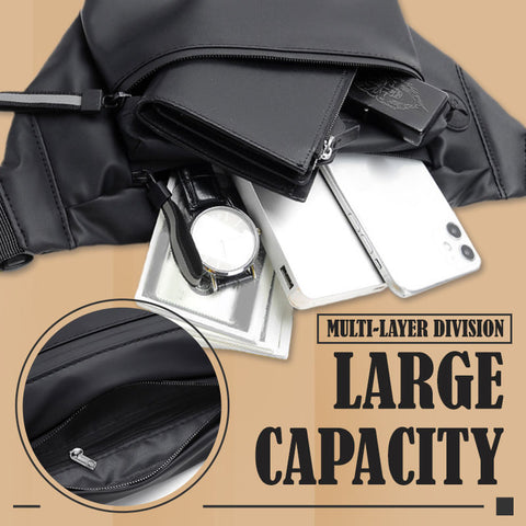 Personalized Waterproof Waist Bag Men Fanny Pack Fashion Chest Pack Outdoor Sports Crossbody Bag Casual Travel Male Belt Bag Hip metal tool chest