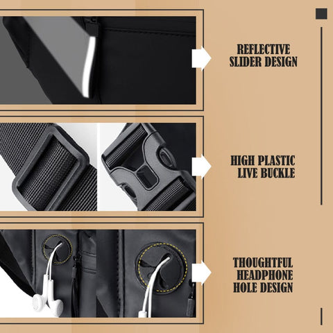 Personalized Waterproof Waist Bag Men Fanny Pack Fashion Chest Pack Outdoor Sports Crossbody Bag Casual Travel Male Belt Bag Hip metal tool chest