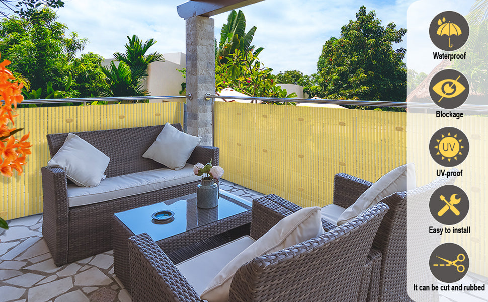 VOUNOT PVC Privacy Screening Fence