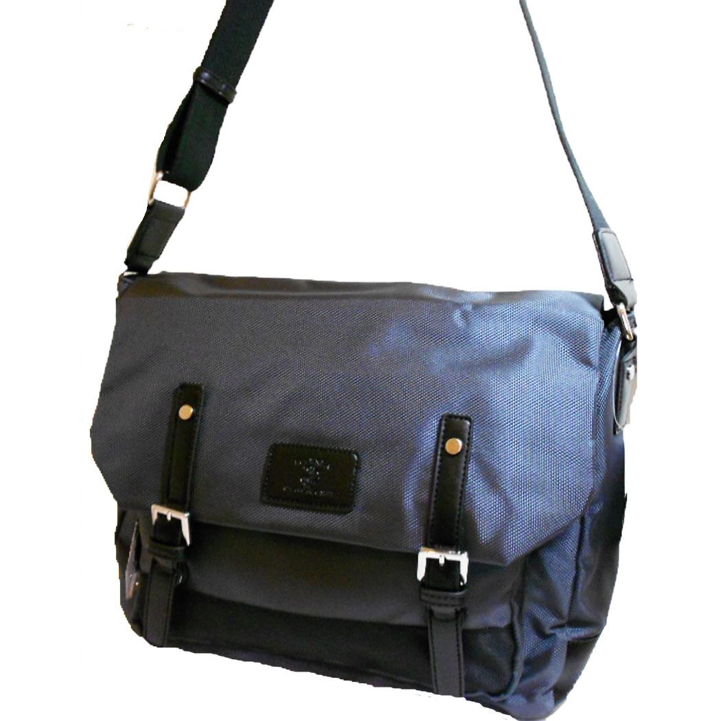 Color Block Canvas grey  School form Messenger bag IPad Laptop marsea pockets