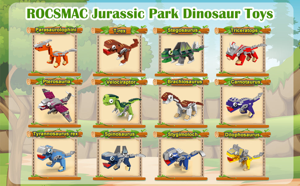 ROCSMAC Jurassic Park Dinosaur Toys