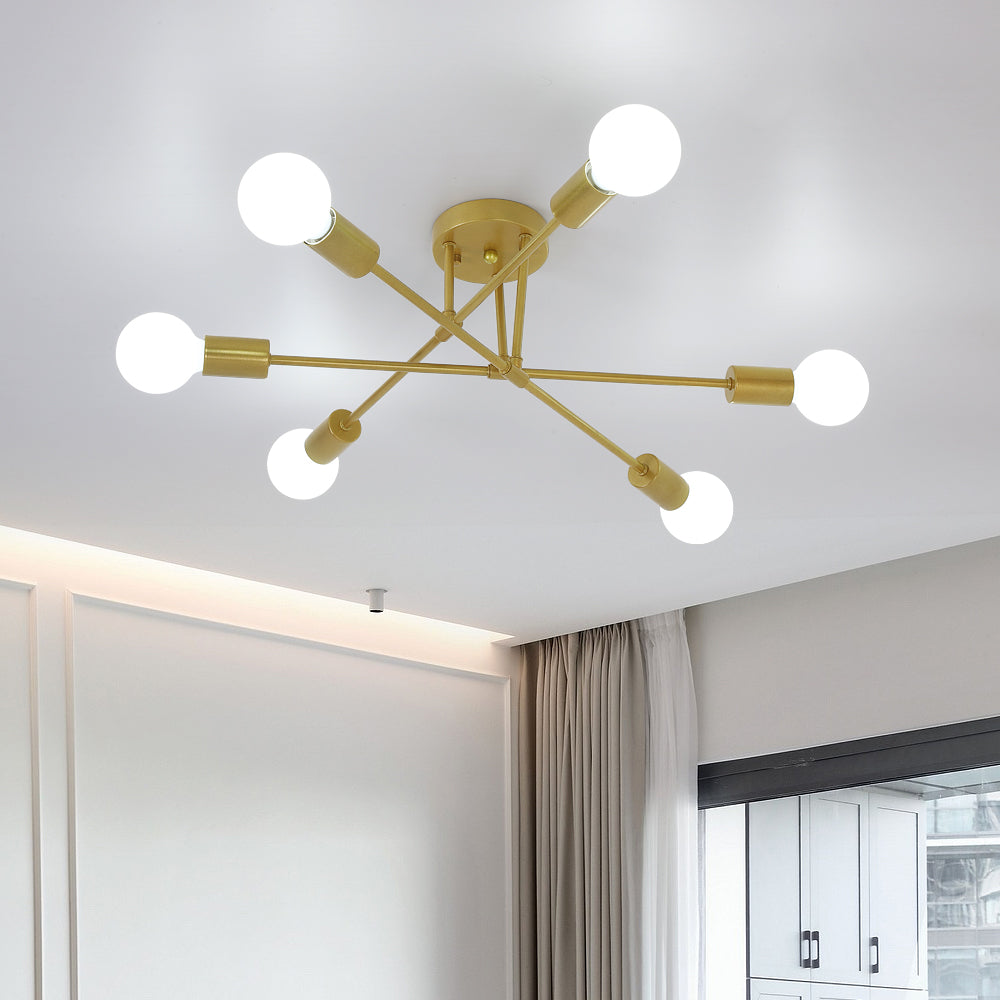 Candelabru modern Nordic, Toolight, Fier, E27, Auriu 2 3 5d3a012e 3611 4dca 826f 778d8c4f0718