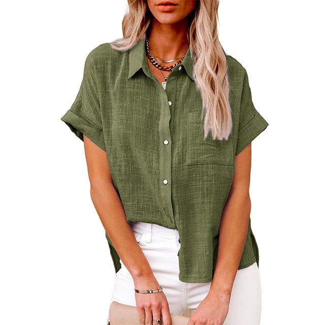 Women Shirts Top Loose Long Sleeve Blouse