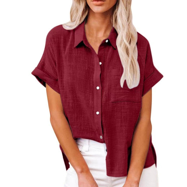 Women Shirts Top Loose Long Sleeve Blouse