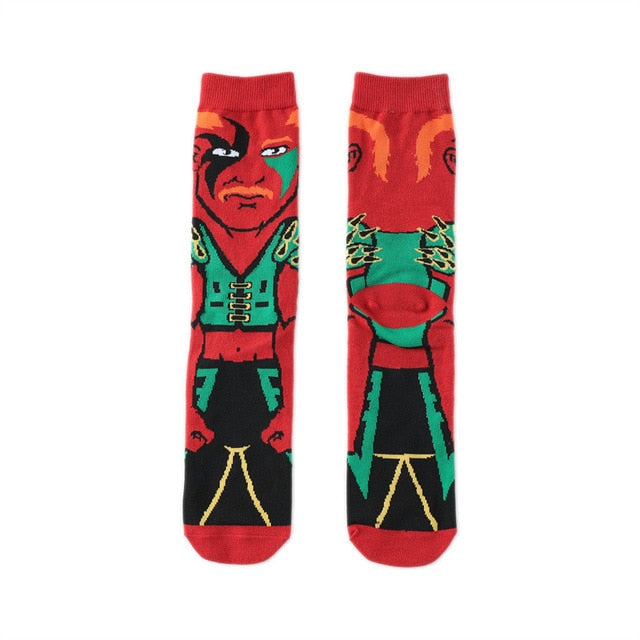 Pair of Knee-high Marvel Print Socks for Men and Women Cartoon Character Adult Socks