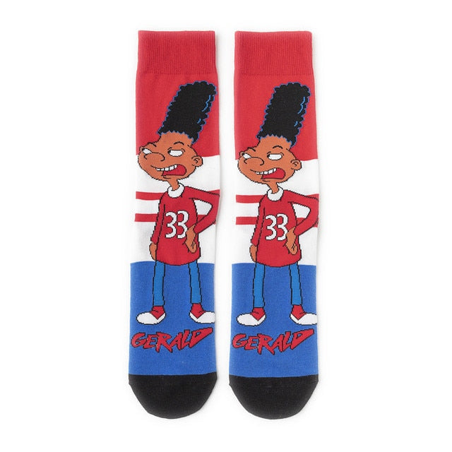 Pair of Knee-high Marvel Print Socks for Men and Women Cartoon Character Adult Socks