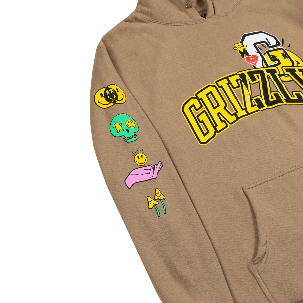 Grizzly x Smiley World Hoodie - Tan