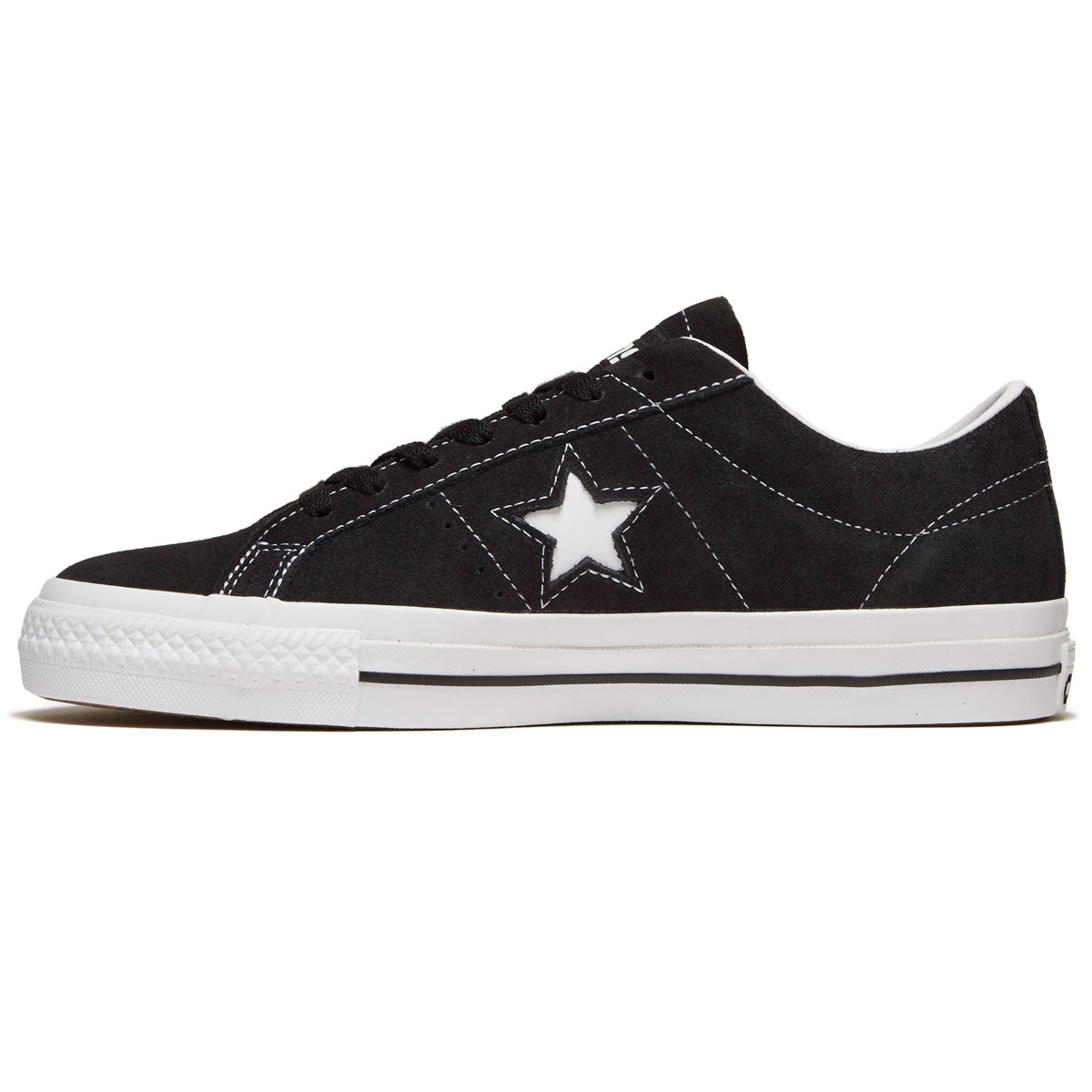 Converse One Star Pro Ox Shoes - Black/Black/White