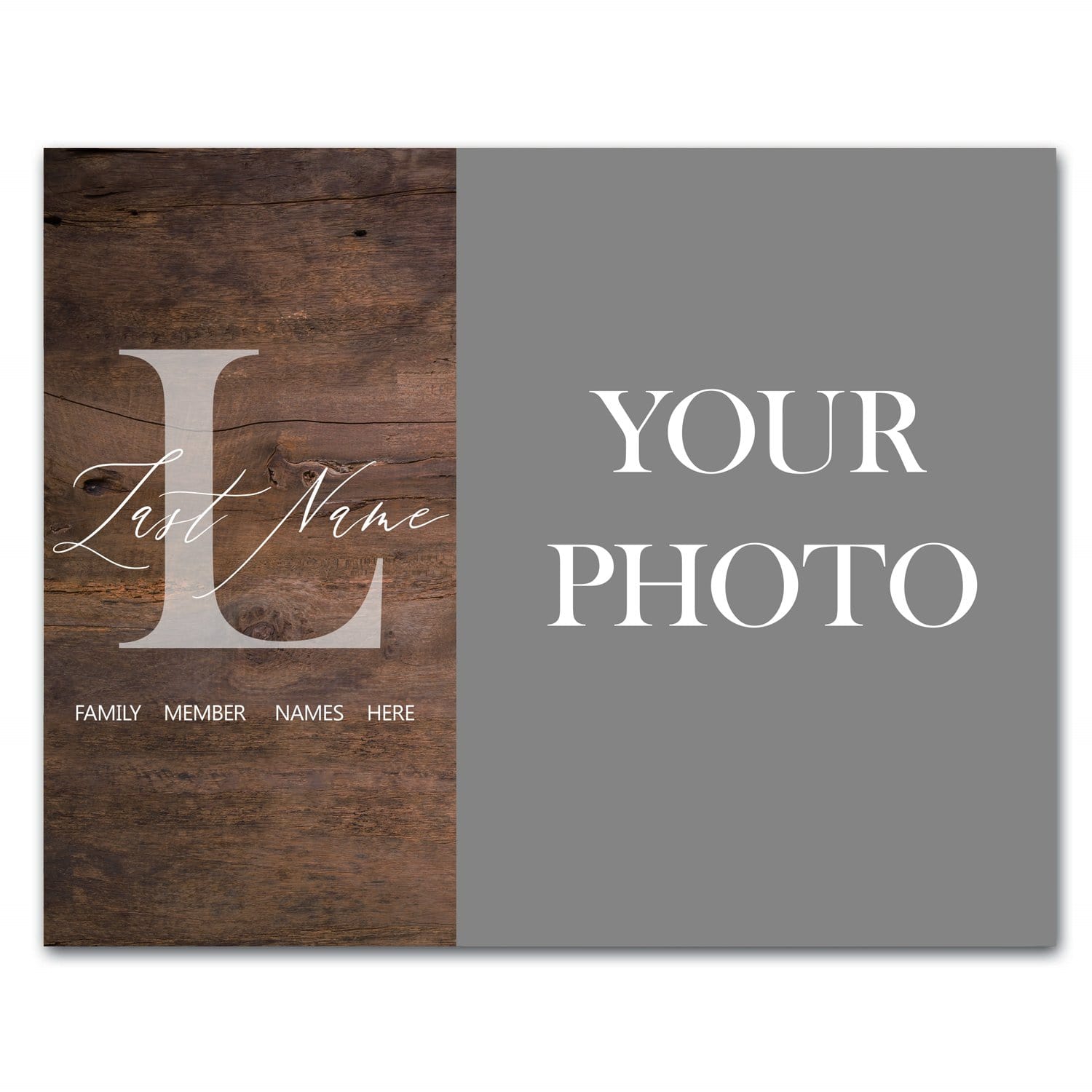 Rustic Monogram Photo Art