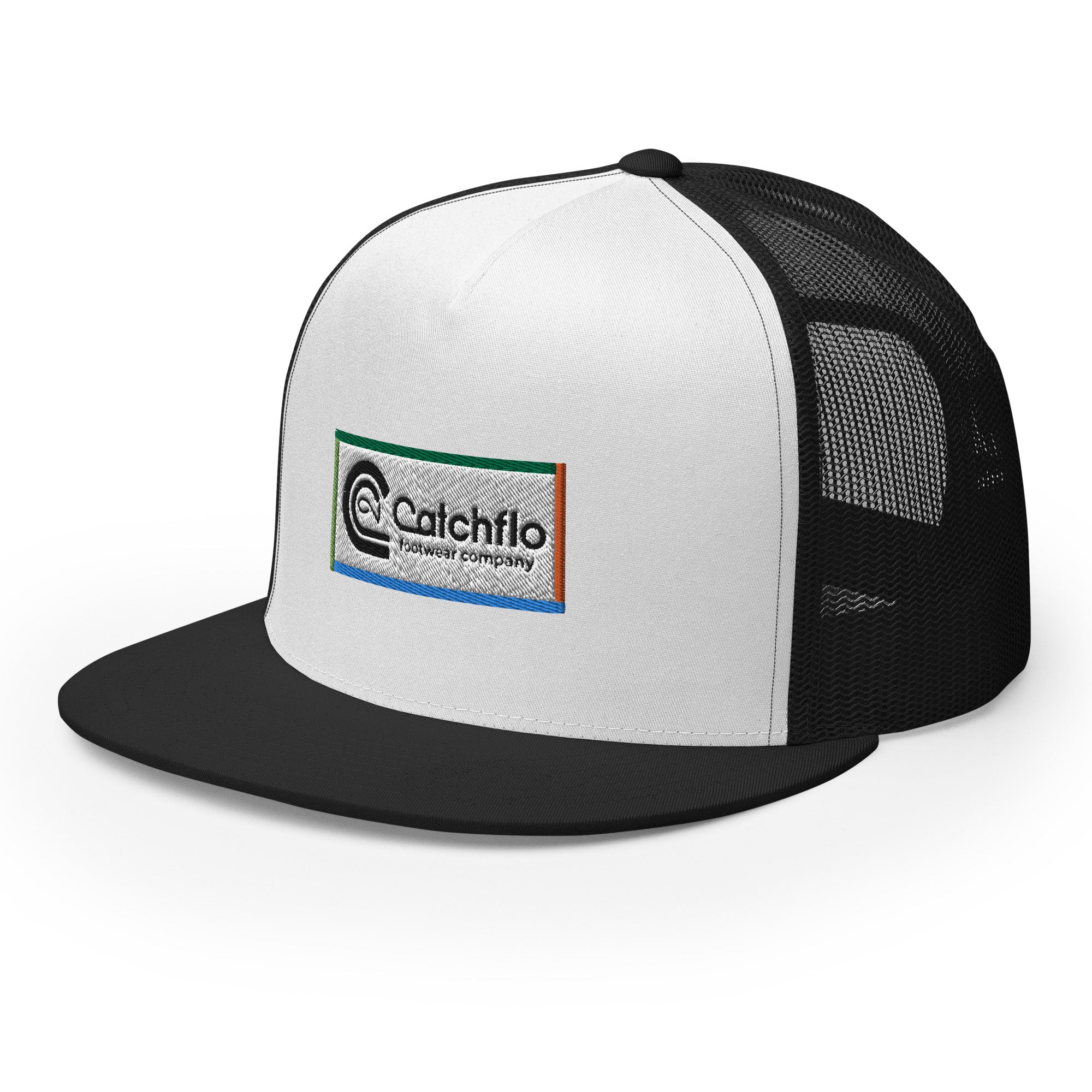 Catchflo Footwear Company Flat Bill Trucker Hat (13 color choices)