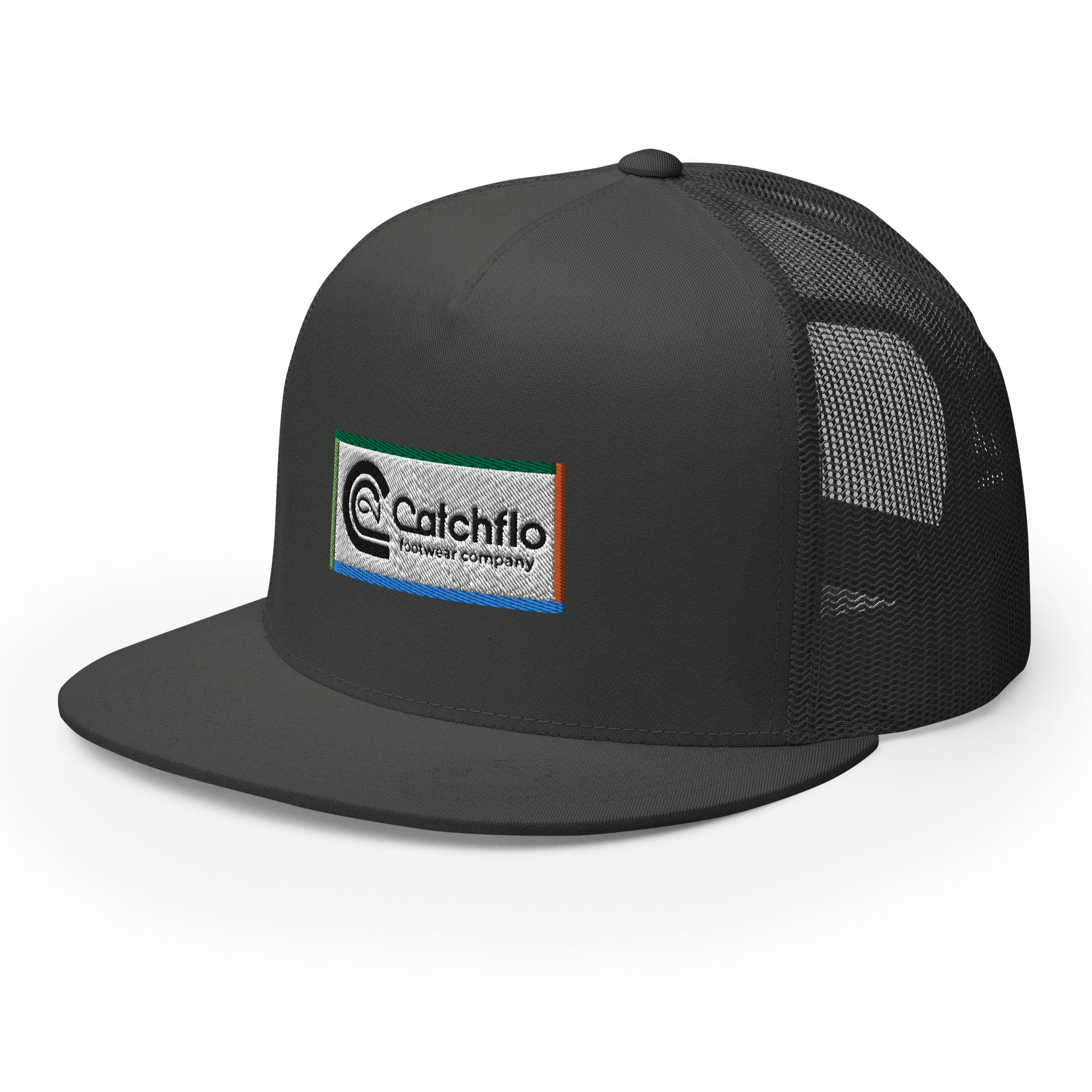 Catchflo Footwear Company Flat Bill Trucker Hat (13 color choices)