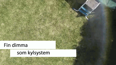 Vattenspridare i funktion