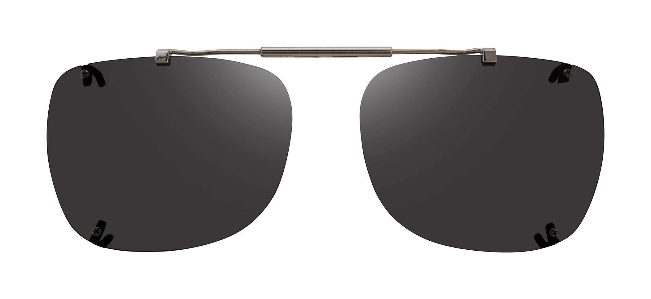 Way Rectangle, Rimless Clip-On Sunglasses