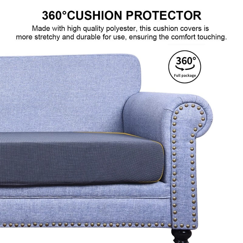 Waterproof Sofa Cushion Cover, Stretchy Durable Jacquard Couch Cushion ...