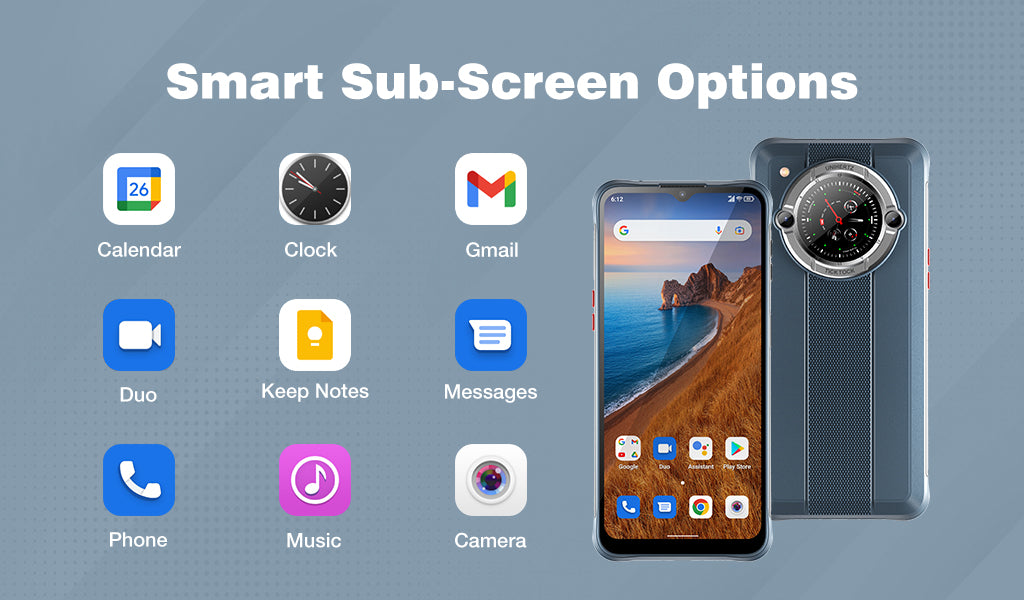 Ticktock-E, smart sub-screen options