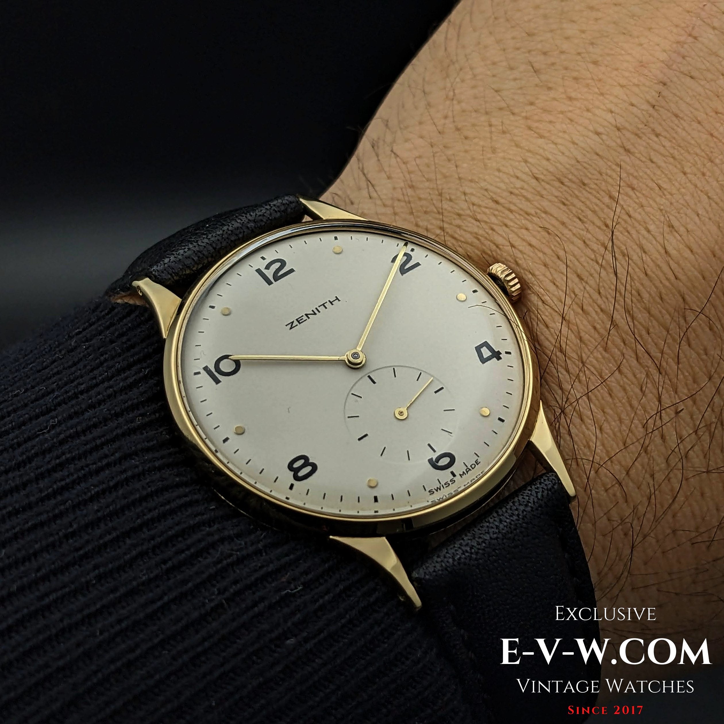 Vintage 1949 Zenith 18K Gold / Jumbo 37mm / Cal.126