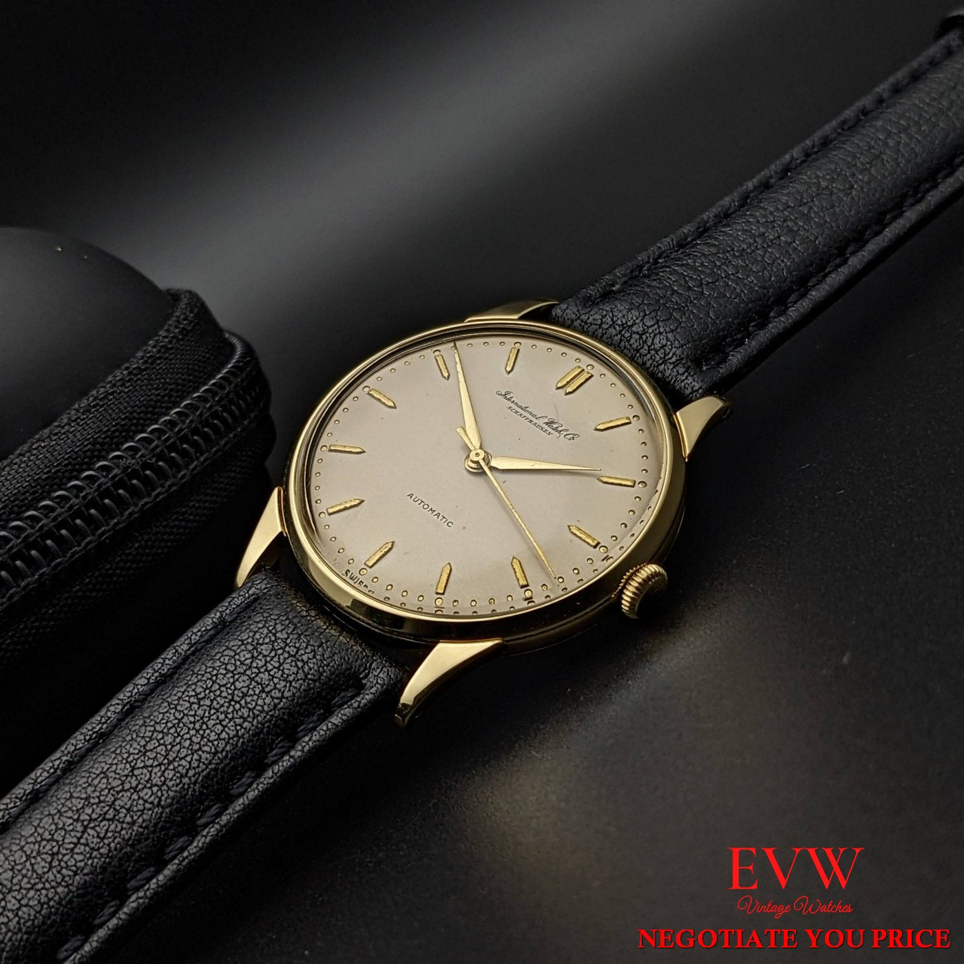 Vintage IWC Schaffhausen 18K Gold Automatic from 1952 / Fully Serviced