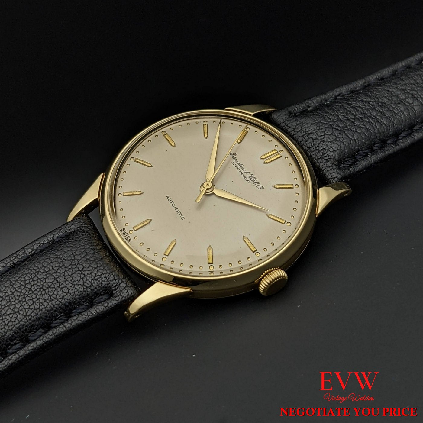 Vintage IWC Schaffhausen 18K Gold Automatic from 1952 / Fully Serviced