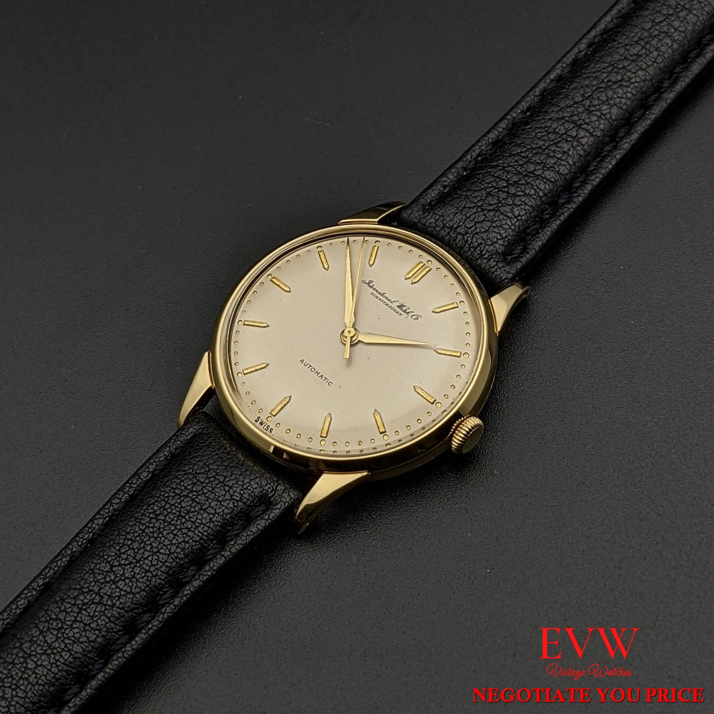 Vintage IWC Schaffhausen 18K Gold Automatic from 1952 / Fully Serviced