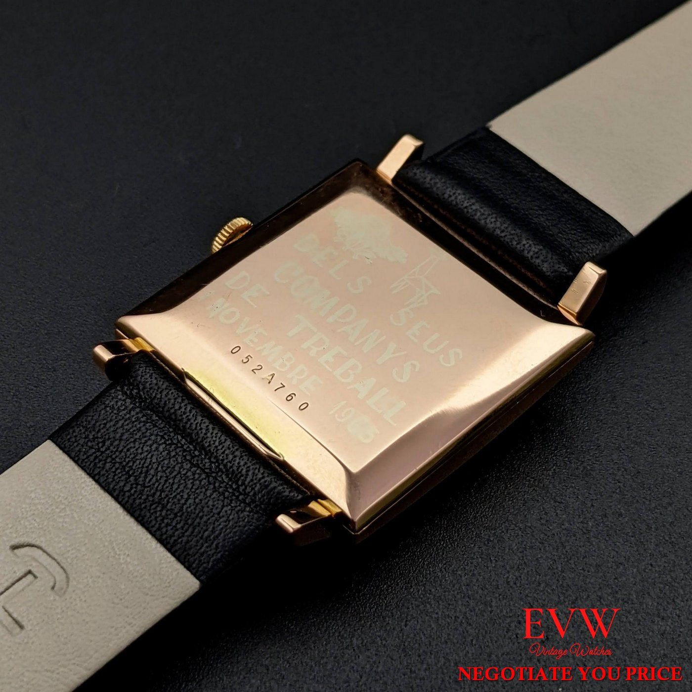 Vintage Zenith Square 18k Gold  from 1964 / Fully Serviced