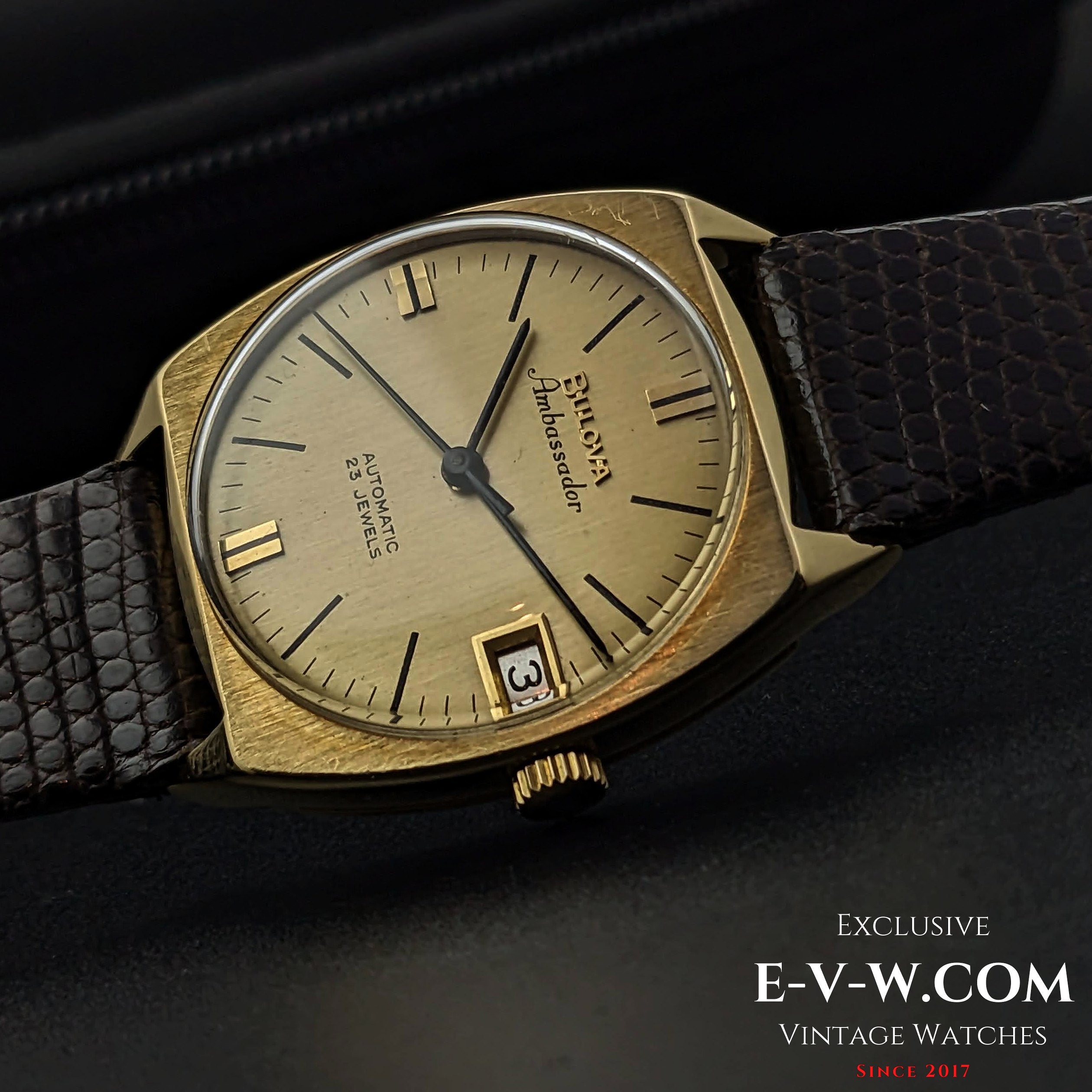 Rare Bulova Ambassador Micor rotor Automatic /18K Solid Gold / Cal 12EBACD / Vintage 1960s / Fully Serviced