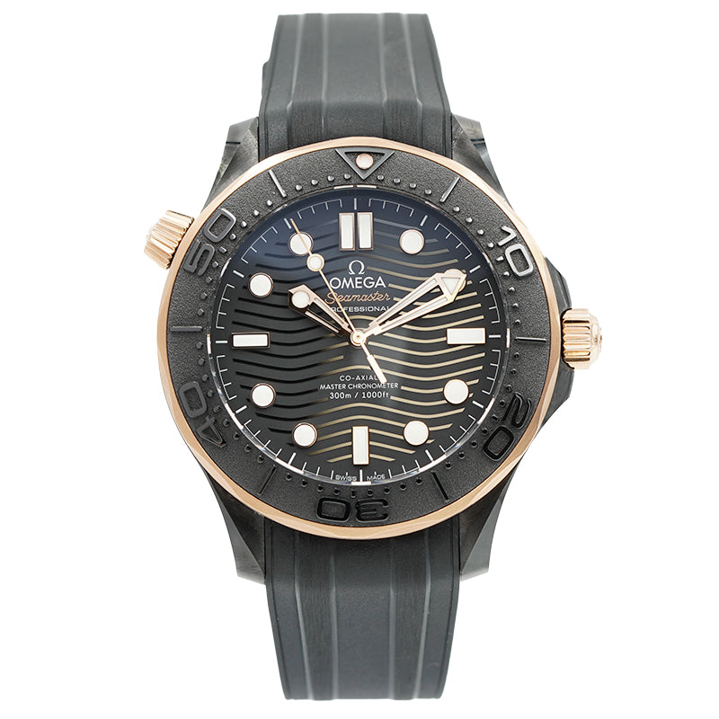 SOLD - Omega Seamaster Diver 300 Ceramic 43.5mm 18K Sedna Gold B&P