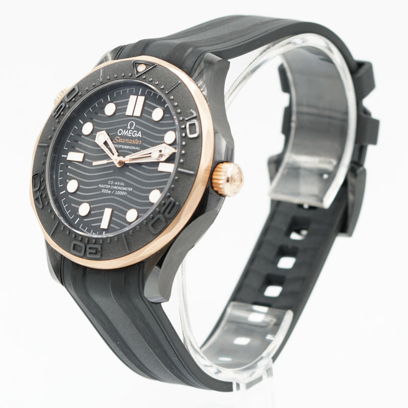 SOLD - Omega Seamaster Diver 300 Ceramic 43.5mm 18K Sedna Gold B&P