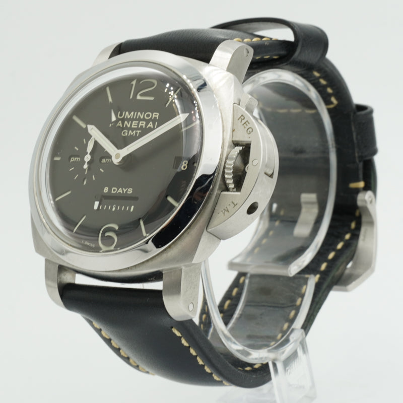 SOLD - Luminor Panerai 8 Days GMT PAM00233 44mm B&P