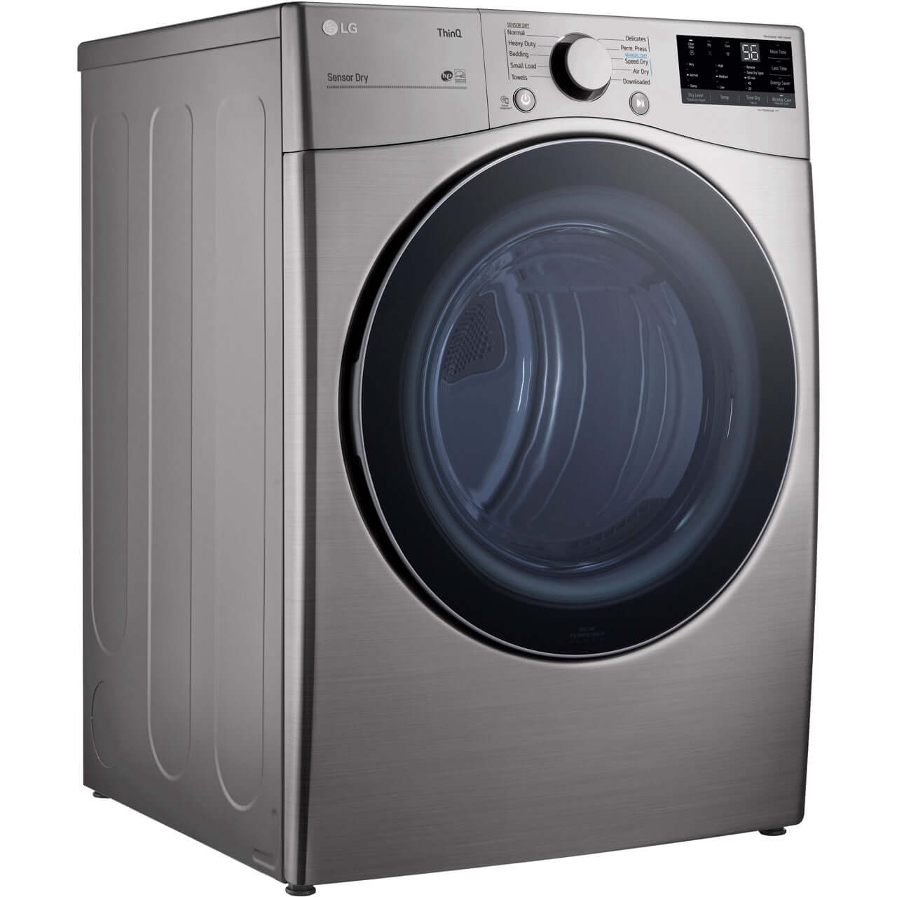 LG 27 In. 7.4-Cu. Ft. Front Load Gas Dryer with Built-In Intelligence in Graphite Steel (DLG3601V)