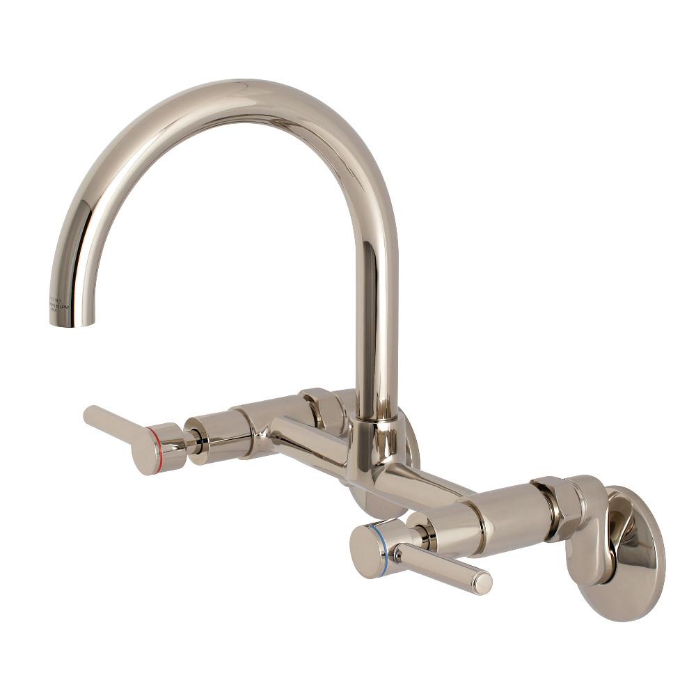 Kingston Brass Concord 8 in. Adjustable Center Wall Mount Kitchen Faucet (KS814)