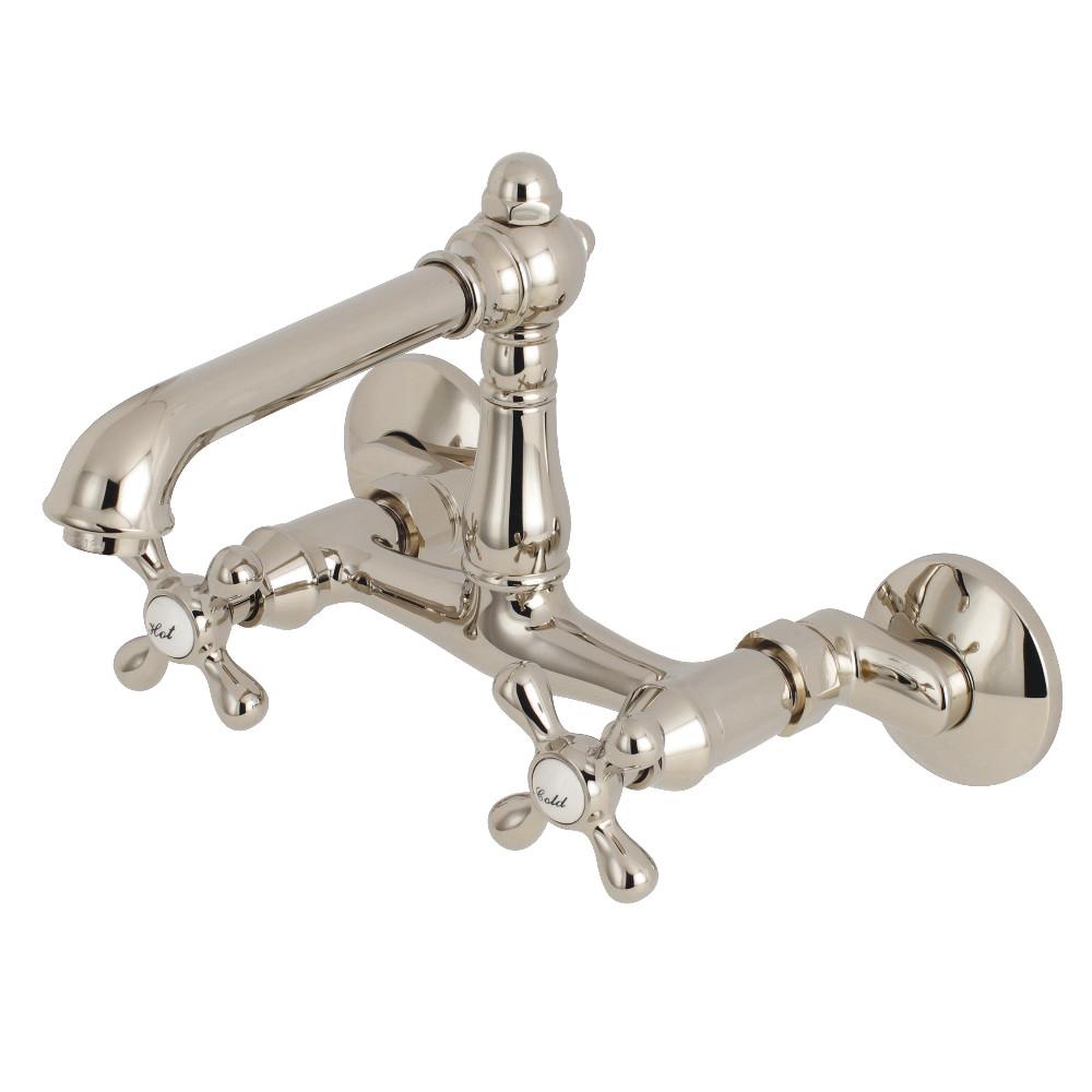 Kingston Brass English Country 6-Inch Adjustable Center Wall Mount Kitchen Faucet (KS7226AX)