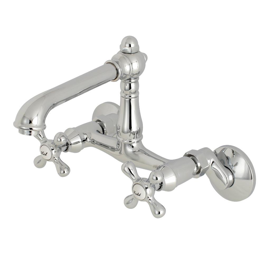 Kingston Brass English Country 6-Inch Adjustable Center Wall Mount Kitchen Faucet (KS7226AX)