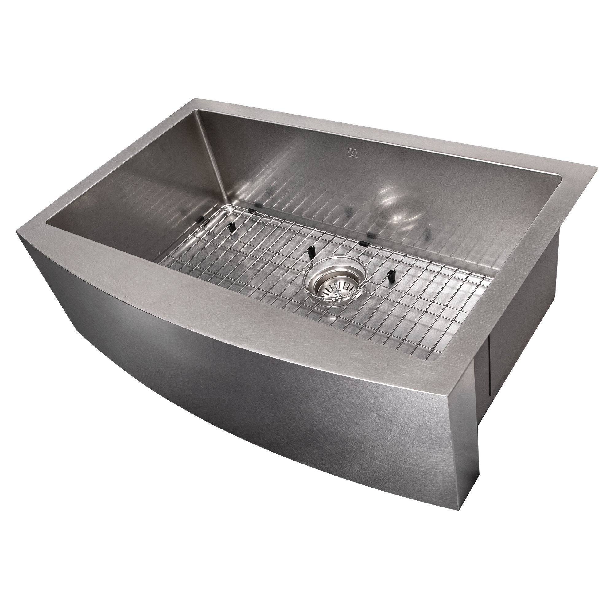 ZLINE 33 in. Vail Farmhouse Apron Mount Single Bowl Kitchen Sink with Bottom Grid (SAS-33)