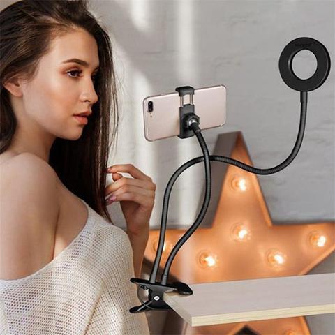 Professional Selfie Ring Light and Cell Phone Holder Stand for Live Streaming