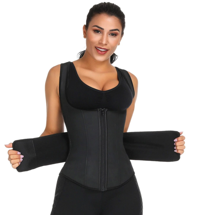 SculptSweat? Waist Trainer Sweat Belt Vest - Fitness Trimmer ~ With Velcro & Zipper!