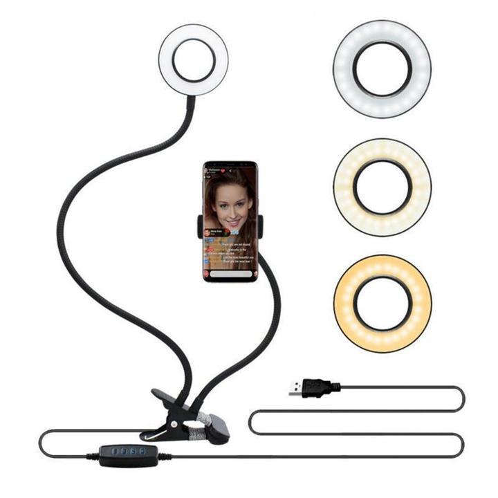 Professional Selfie Ring Light and Cell Phone Holder Stand for Live Streaming