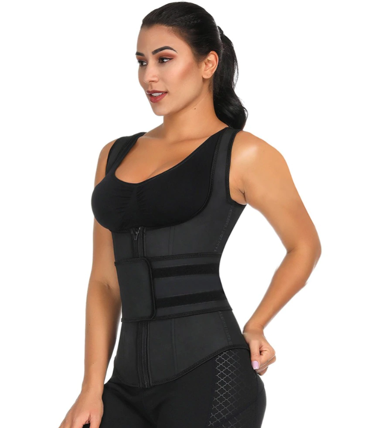 SculptSweat? Waist Trainer Sweat Belt Vest - Fitness Trimmer ~ With Velcro & Zipper!