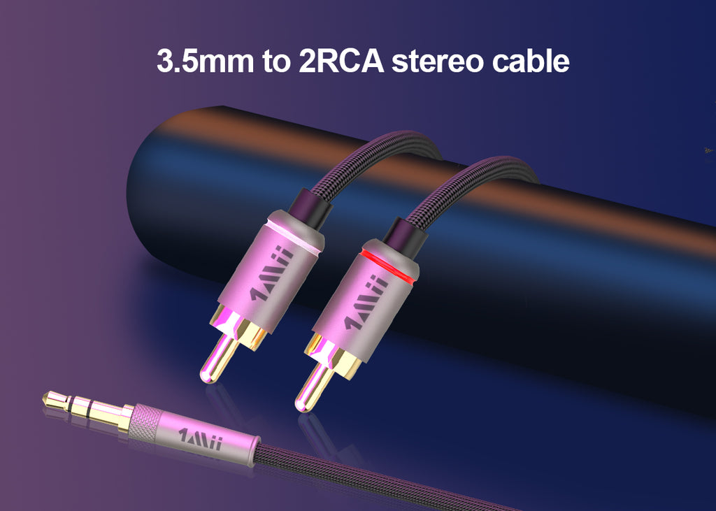 3.5mm Male to 2RCA Male Stereo Audio Cable - 1mii.shop