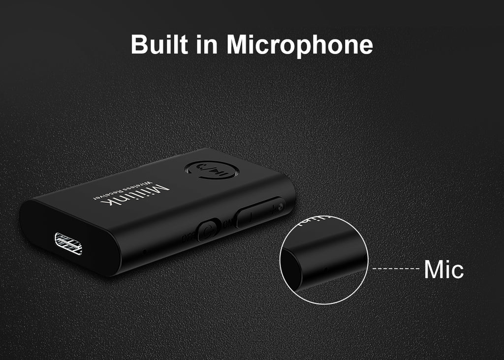 1mii bluetooth car adapter bulid in microphone, One-click multi function button to answer/ hang up/ refuse or redial a call