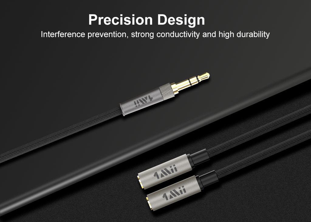 3.5mm Male to 2 Female Stereo Audio Cable - 1mii.shop