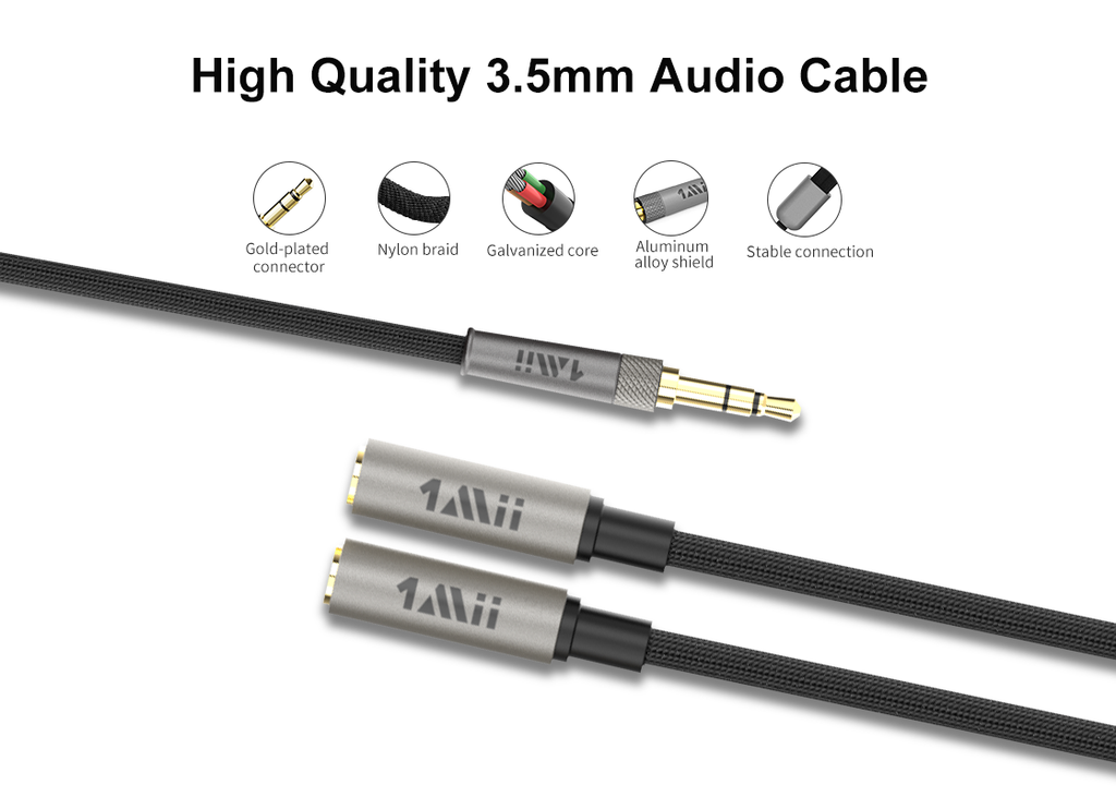 High quality 3.5mm audio extension cord - 1mii.shop