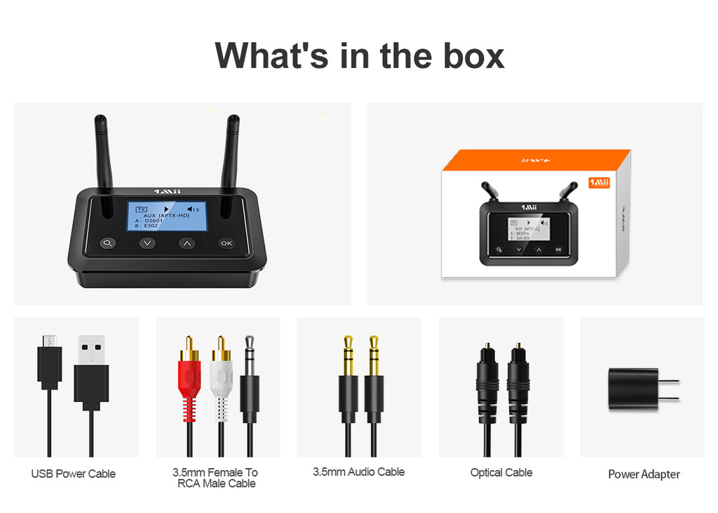 1mii B03Plus Bluetooth transmitter & receiver