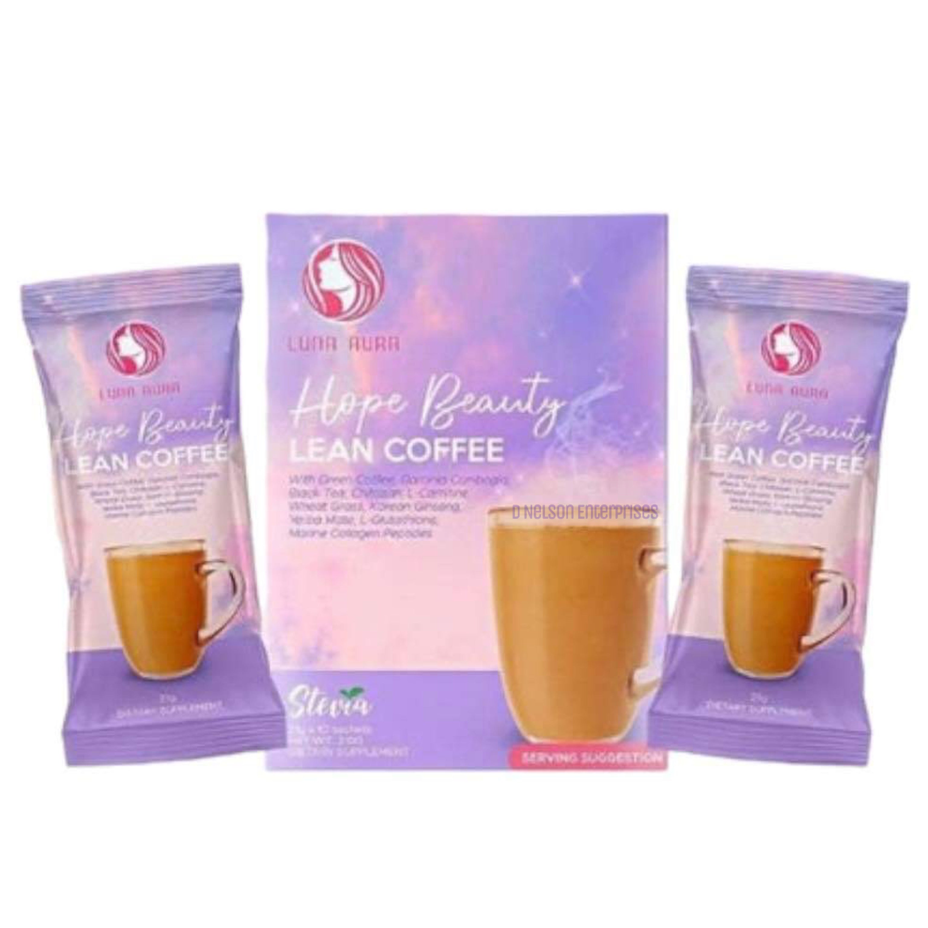 Luna Aura HOPE BEAUTY Lean Coffee, 10 Sachets x 21g
