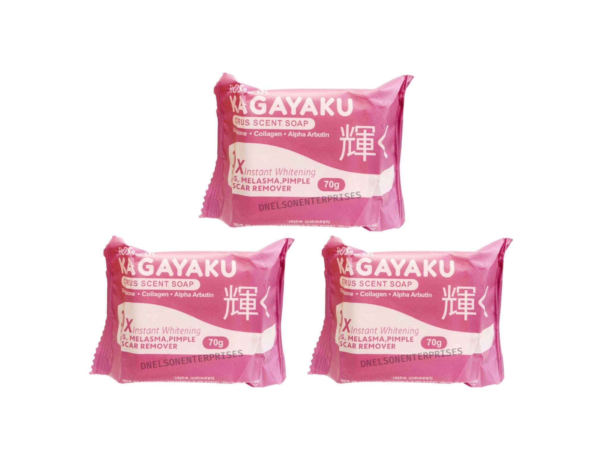 3 Bars ROSMAR Kagayaku CITRUS SCENT Soap Scar Remover, 70g Each