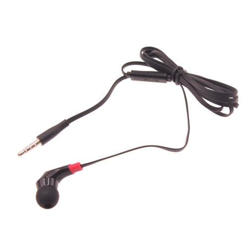 Mono Headset, Single Headphone 3.5mm Wired Earbud Earphone w Mic - AWF47