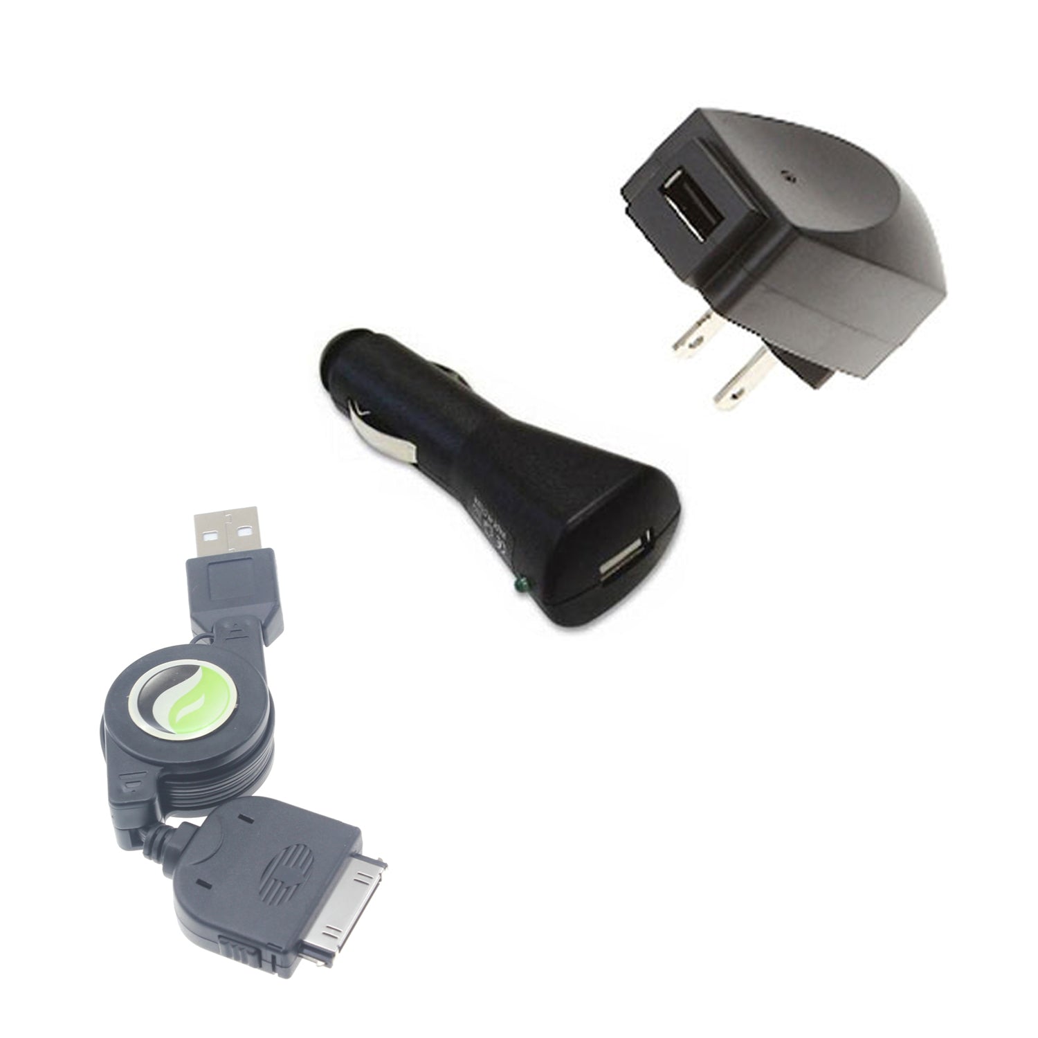 Car Home Charger, Adapter Power Retractable USB Cable - AWE59