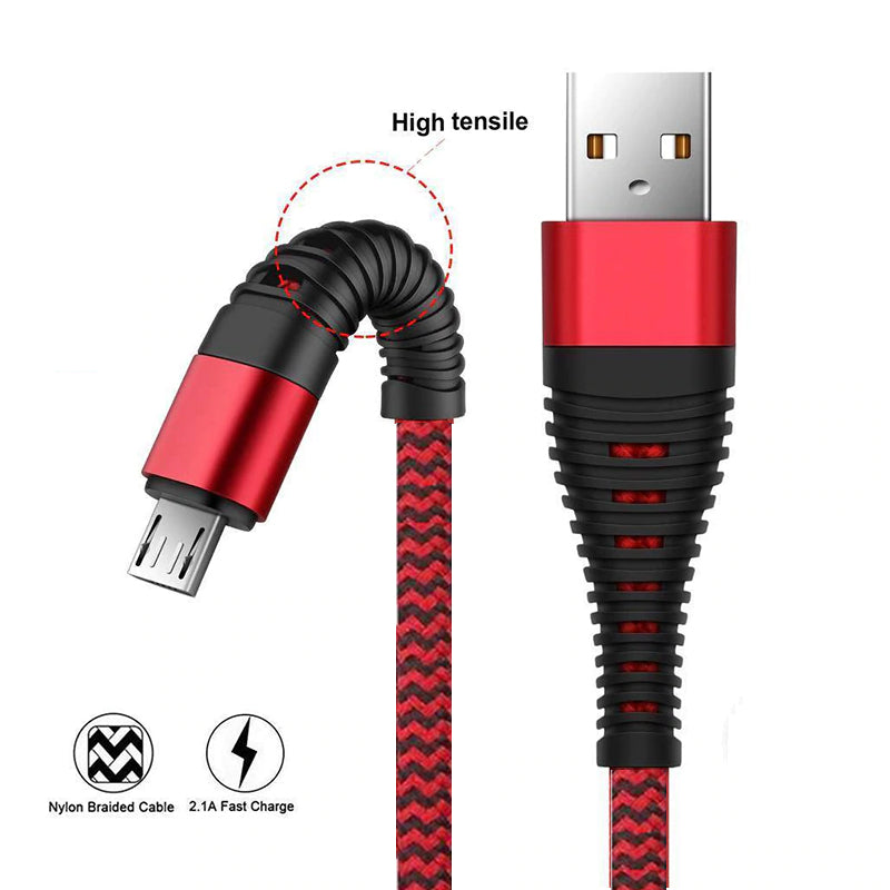 6ft and 10ft Long USB-C Cables, Data Sync Power Wire TYPE-C Cord Fast Charge - AWY75